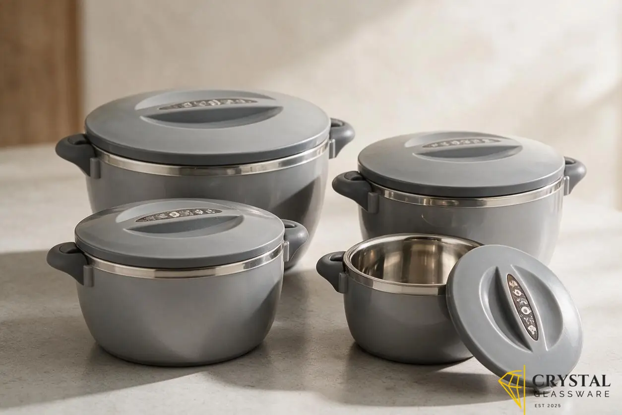 Premium 4Pcs Hot Pot set — Crystal Glassware Pakistan